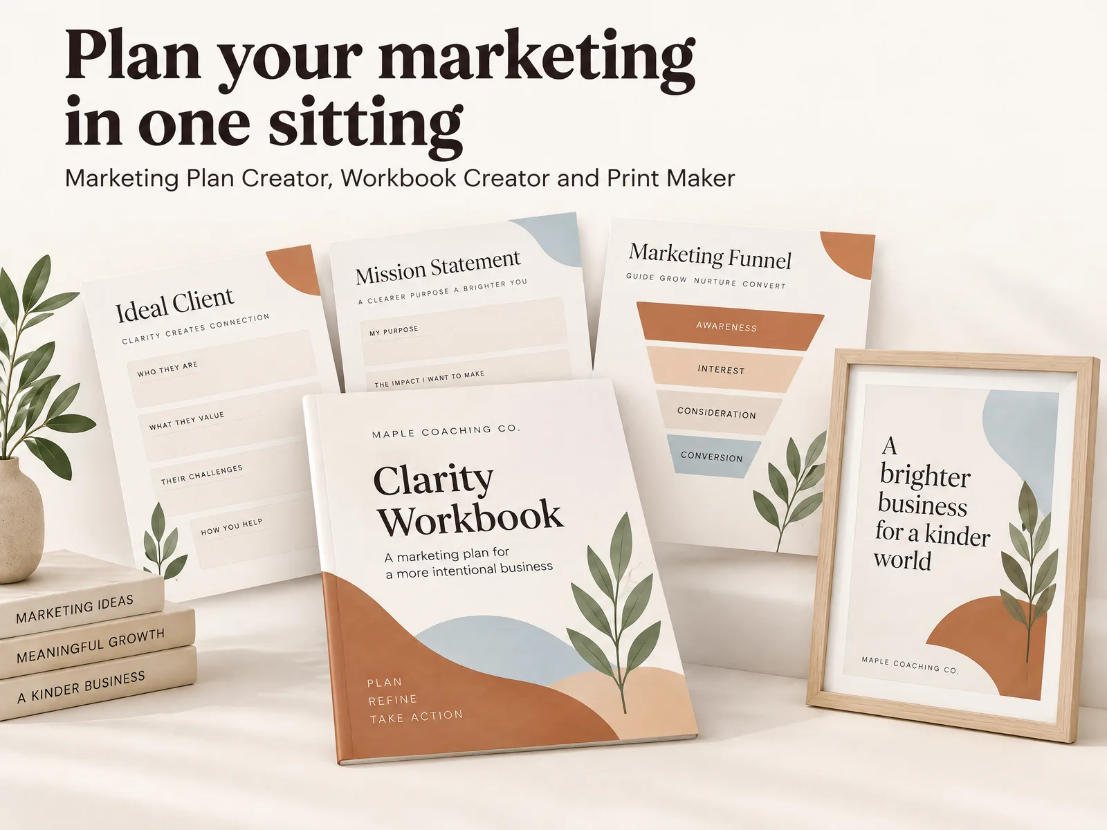 Ultimate Coaching Kit marketing plan preview for a coach's next outreach step